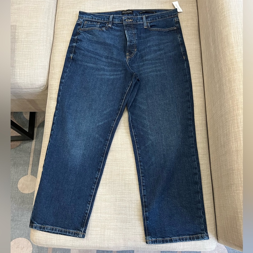 Banana Republic High Rise Straight Crop Jeans